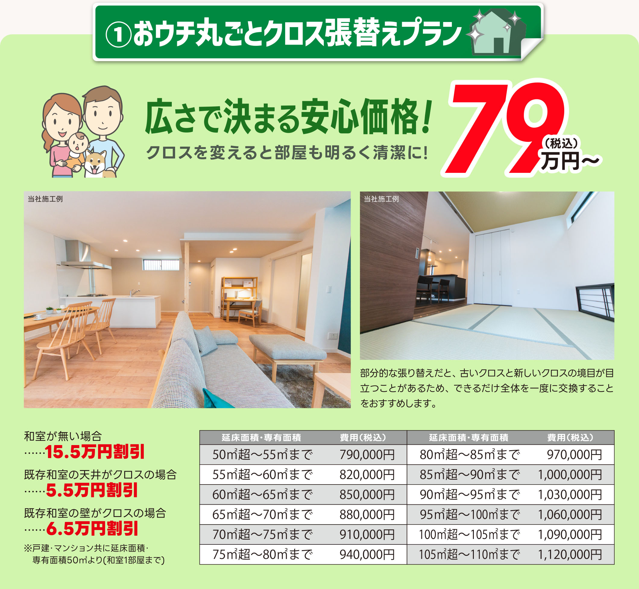 おウチ丸ごとクロス張替えプラン