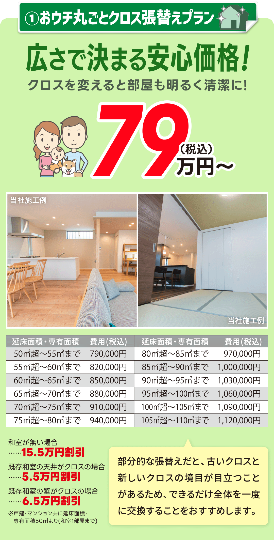 おウチ丸ごとクロス張替えプラ